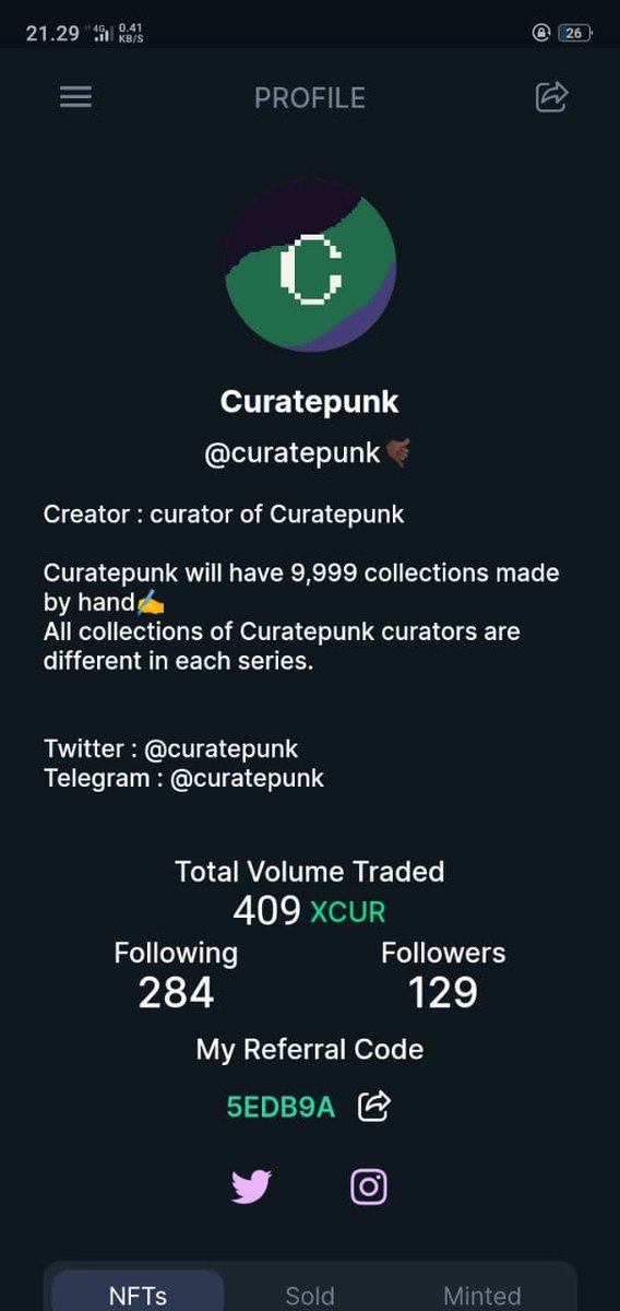 Total volume traded : 409 XCUR

Thank you so much to all the curatepunk collectors, you guys are really cool🤩