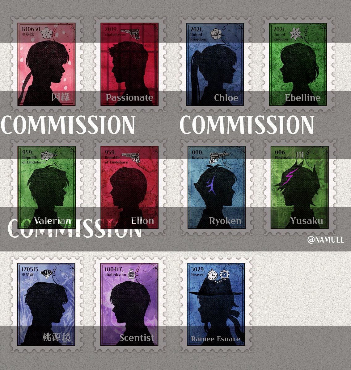 📮레트로 우표타입 커미션 작업했습니다. 커미션 신청 감사합니다.