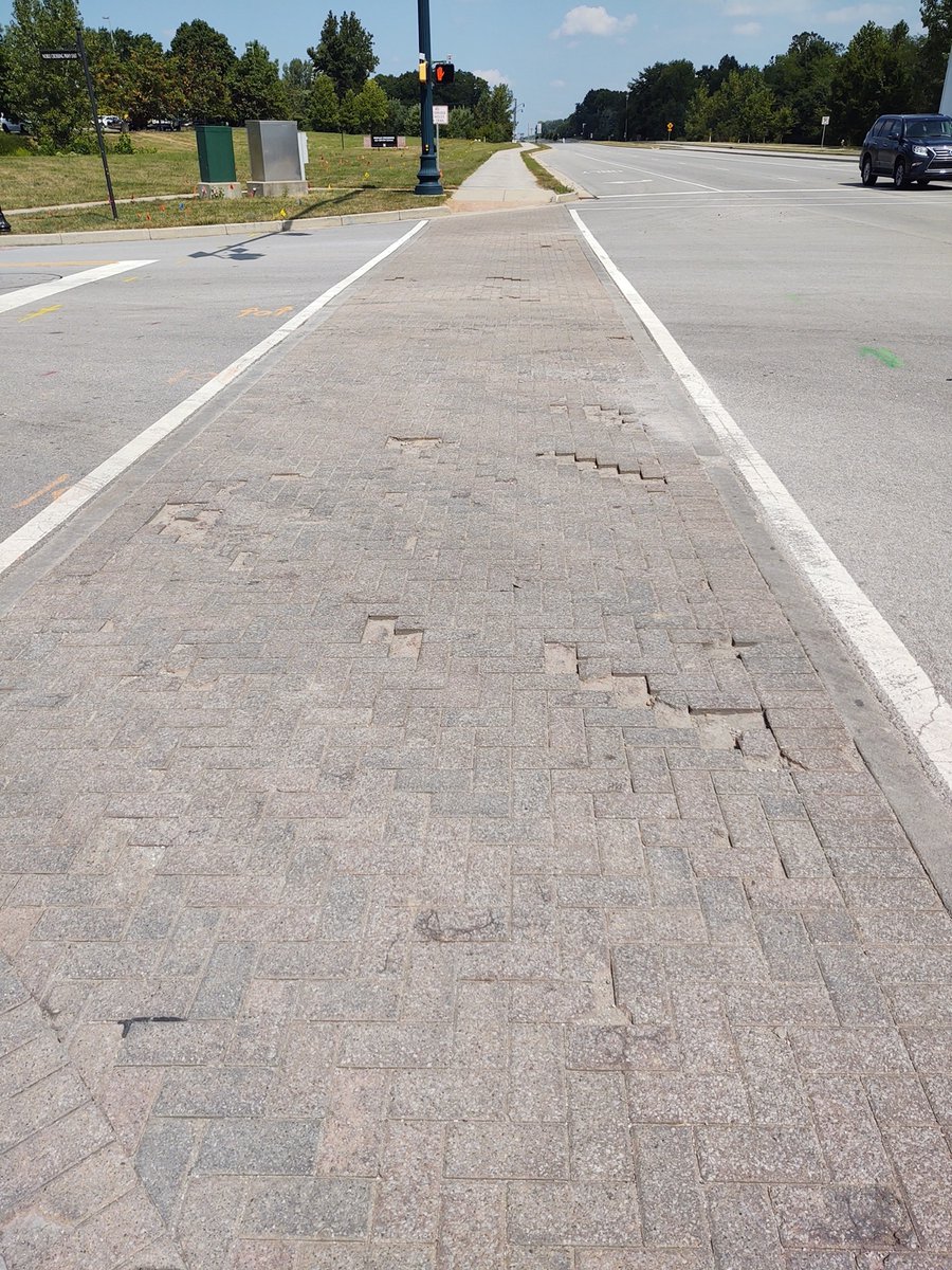GlobeDecorative's tweet photo. Outstanding year end project in @NoblesvilleIN. We’re currently replacing the brick pavers in the community crosswalks as part of the 2021 Street Rehab Project at the Hazel Dell & Midland Trace/Noble Crossing w/affordable, low-maintenance long-lasting #TrafficPatternsXD material. https://t.co/r27wAj5CzN