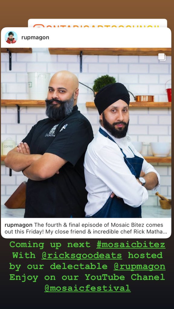 Iamasmamahmood's tweet image. Hosted by @RupMagon #MosaicBitez presents @RickMatharu watch the full show @Mosaic_Festival @YouTube Chanel