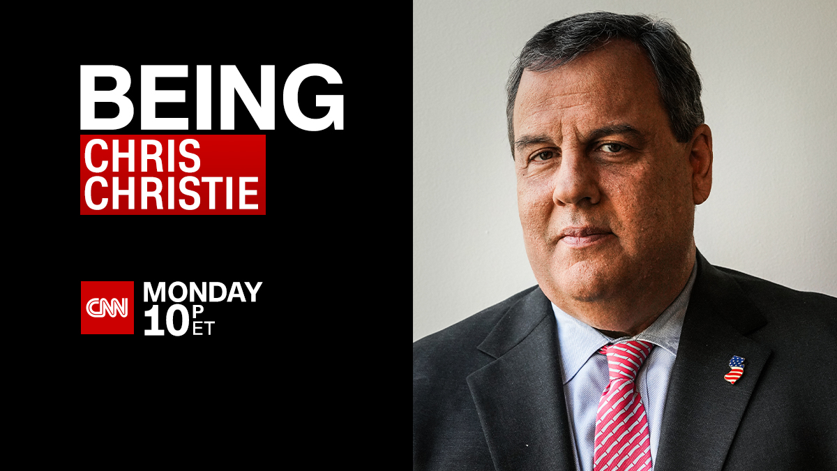 CNN's tweet photo. Former Governor Chris Christie talks about what it’s like to go from Trump supporter to critic. Join Dana Bash for the CNN series, Being Chris Christie, Monday at 10 p.m. ET https://t.co/KNtmauuyan