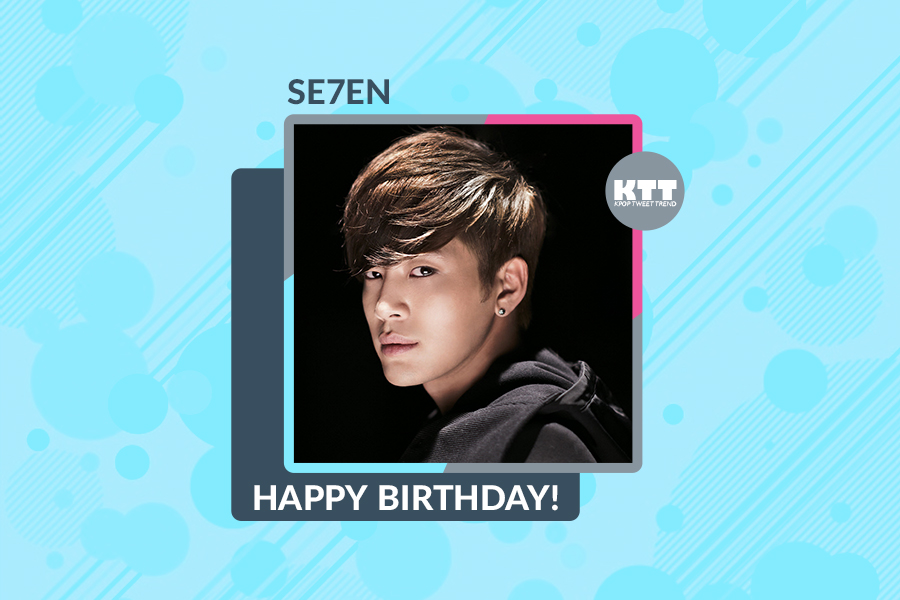 [KPOP BIRTHDAY] Happy Birthday to #SE7EN! #HappySE7ENDay  His birthday was on Nov, 9th.