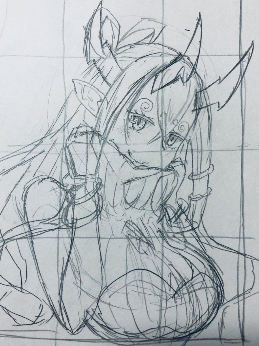 #FGO 伊吹童子さまピックアップおめでとうございます✨
(存在としての格が)ひとつ(どころではなく)上のオンナ。的らくがき。 