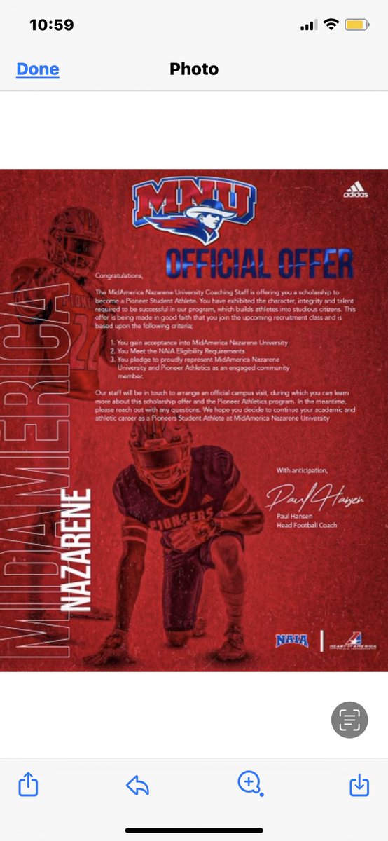 D_Stephenson23's tweet photo. After a great talk with @CoachBBailey9 I am blessed to receive my first offer from MNU!! #AGTG https://t.co/Dt2rzoIyTD