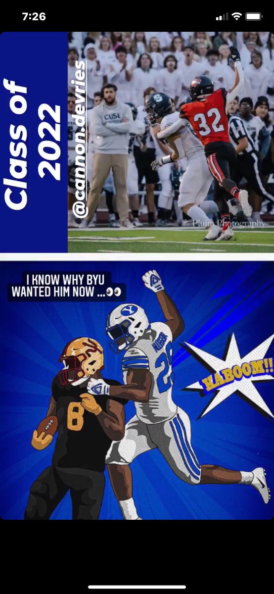 DevriesGreg's tweet photo. Champion Hammer!!! @BYUfootball @byu_insider @CriddleBenjamin @PluimSamuel @levelupelitesFB @rakoto10 #goweber #gocougs https://t.co/IF5GanXp4n