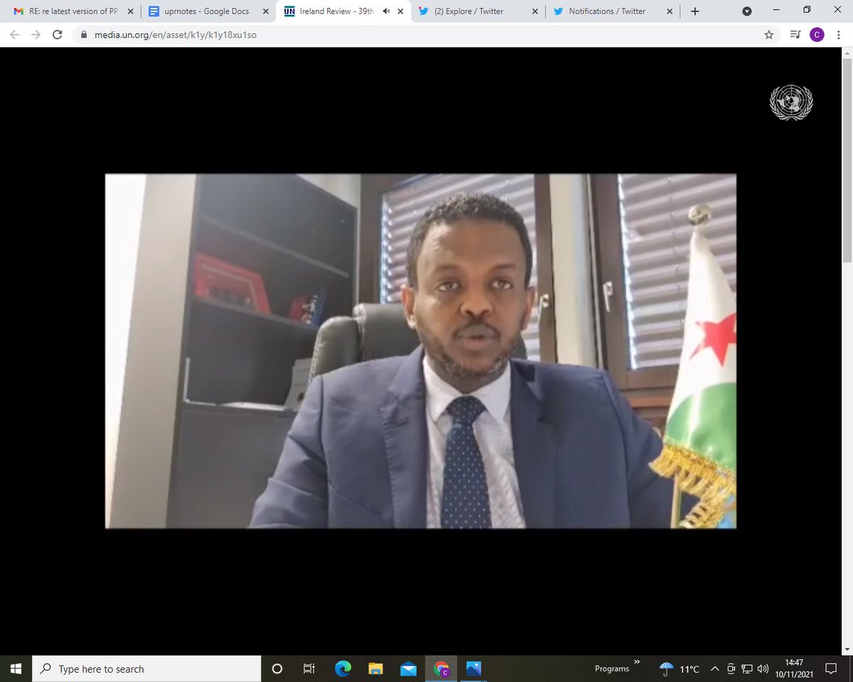 PaveePoint's tweet photo. Djibouti calls for actions to challenge racism and hate speech #UPR30 #Ireland #HumanRights https://t.co/BmGVSs2H69