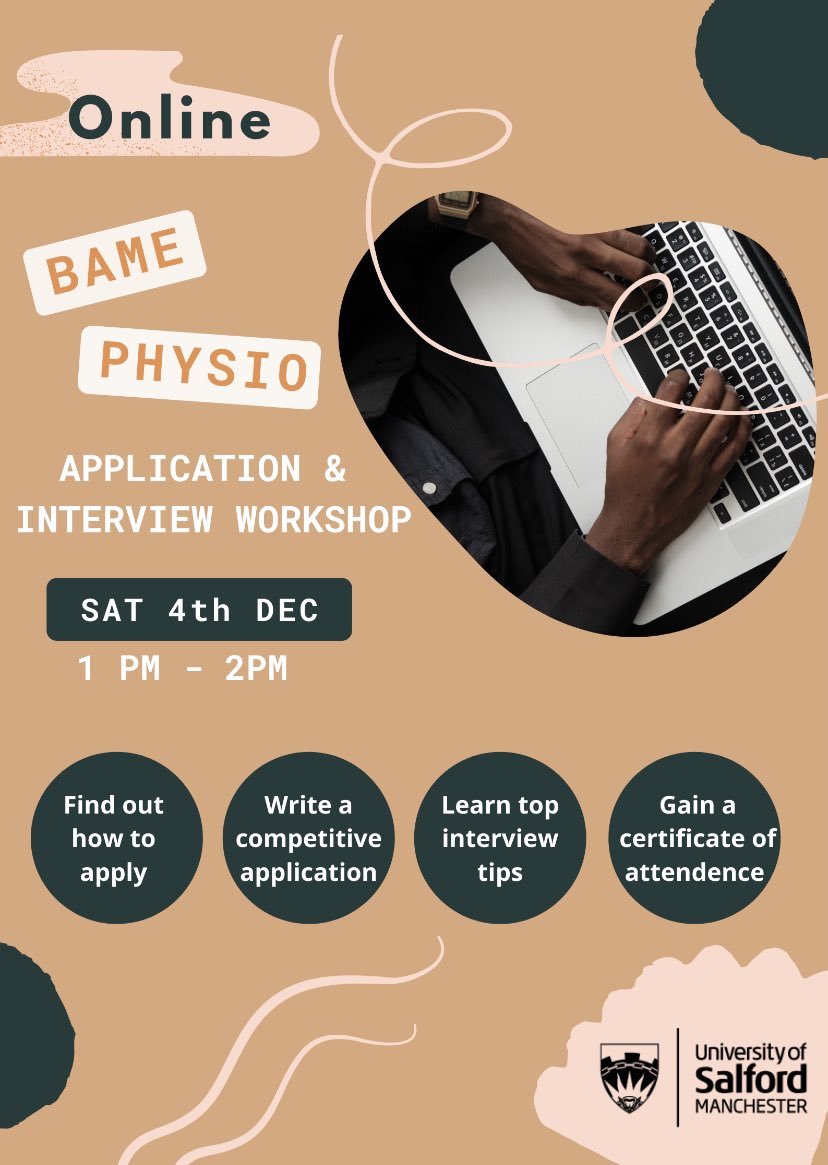 📣Calling all #BAME students interested in #physiotherapy 📣 join us at the #online event below👇🏽insight into making a strong #application &amp; #interview #toptips 👍🏾👌🏾👉🏾 eventbrite.co.uk/e/207778239307 <a href="/IntegraTherapy/">Andrea Wright MSc 🇯🇲🇬🇧🌈💜She/her</a>