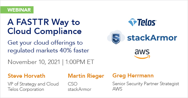 telosnews's tweet photo. Join Telos' @bigdogsteve, AWS' Greg Hermann, and stackArmor's @MartinRieger in our webinar today at 1PM ET as they explain how you can get your ATO 40% faster. Save your spot: https://t.co/obNRhFiSEa. https://t.co/UgSofgJKna