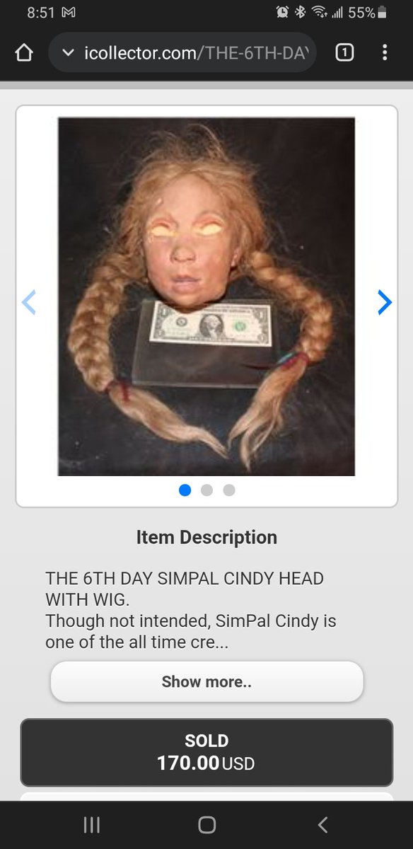 CatLadyNerd1's tweet photo. The head was sold!!! https://t.co/7VKPuyz35E