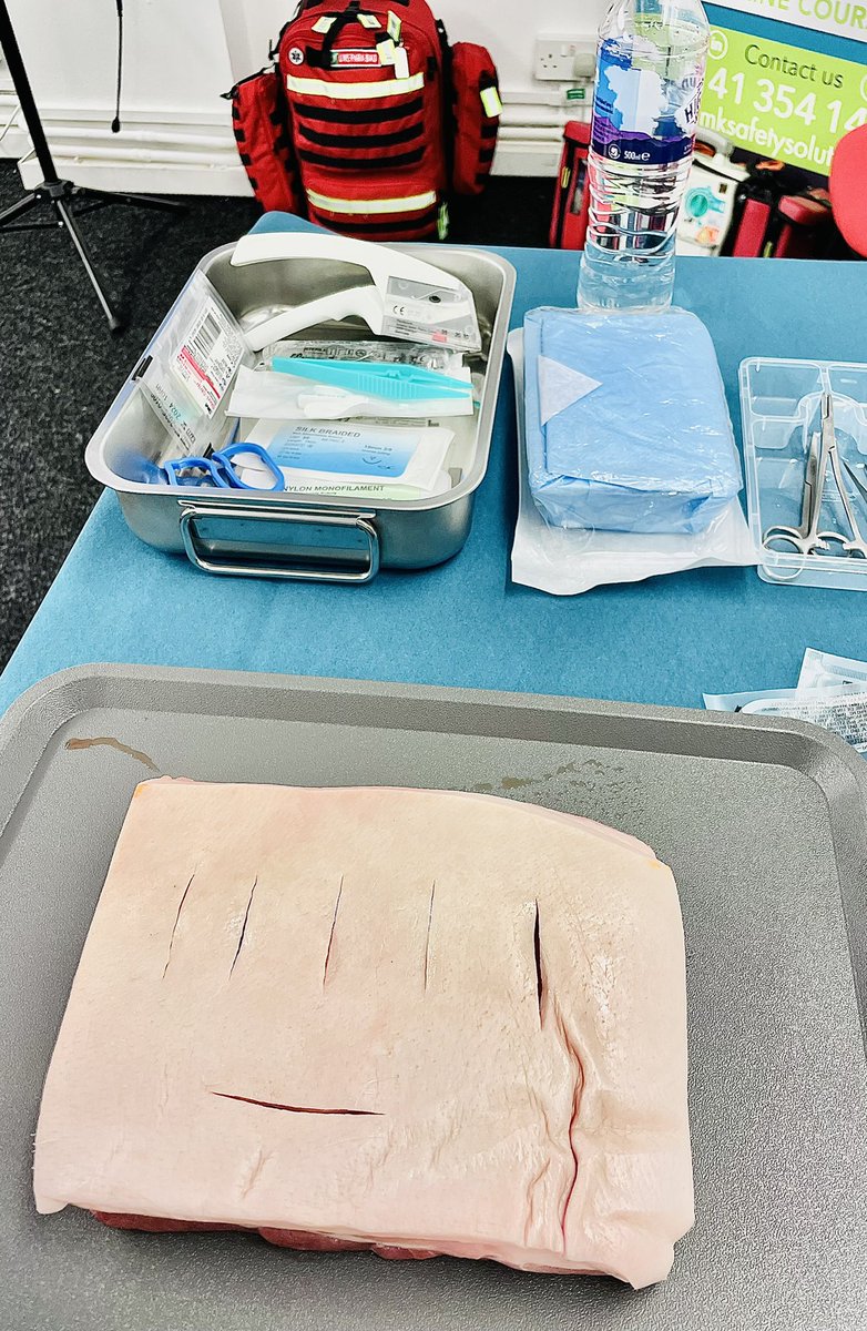 Really enjoyable &amp; informative course on wound management by the brilliant team <a href="/AwardsKudos/">KudosAwards</a>; looking at advanced wound closure techniques. A necessity in remote/expedition medicine. #EventMedicine <a href="/MKFirstAid/">MK Safety Solutions</a>