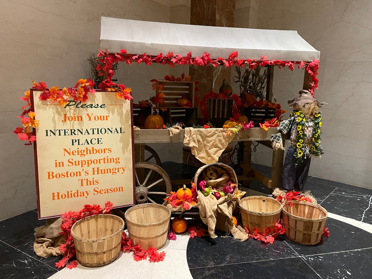 Thanksgiving is approaching &amp; this season International Place will be hosting a canned goods food drive w. <a href="/Gr8BosFoodBank/">The Greater Boston Food Bank</a>. If you are able to participate, please drop off your contributions at IP between now Nov. 19th.