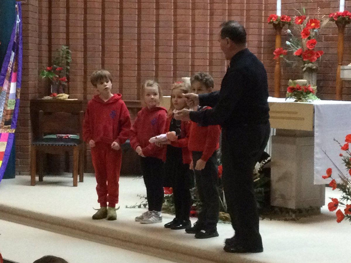 HTAClassWebster's tweet photo. Today KS1 and Foundation visited church to learn about baptism and baptise baby Lily. Father Michael and Father Joseph came to help us out too! #HTARE https://t.co/ObueuqU8RR