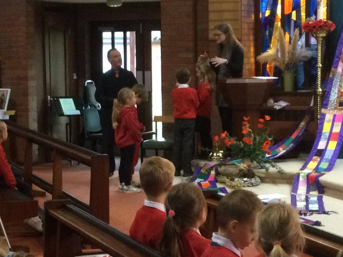 HTAClassWebster's tweet photo. Today KS1 and Foundation visited church to learn about baptism and baptise baby Lily. Father Michael and Father Joseph came to help us out too! #HTARE https://t.co/ObueuqU8RR