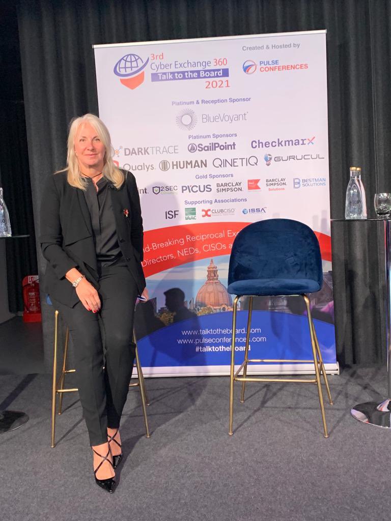 SharonBaylay's tweet photo. It’s “Show Time” 🎤. Speaking at the 3rd Cyber Exchange 360 -  'Talk to the Board' session -  at the Science Museum (London), this afternoon 🌃
Gr8 sponsors, speakers, fellow Board Directors, NED's &amp; CISOs sharing their knowledge. 

#talktotheboard
#ciso360 https://t.co/JyglBURGHc