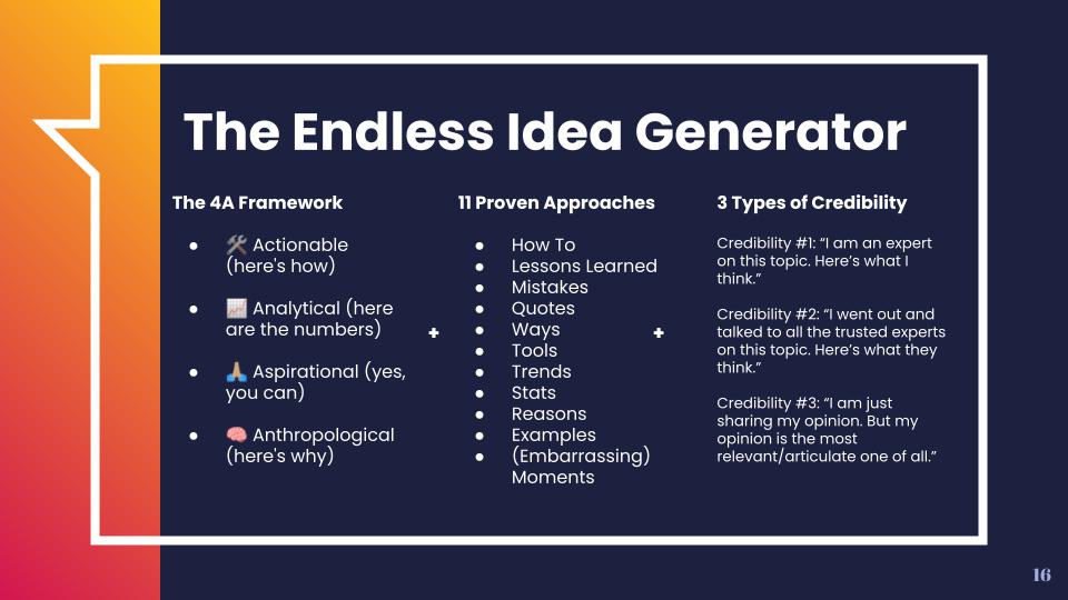 Ship 30's most popular framework:The Endless Idea Generator.We introdu...