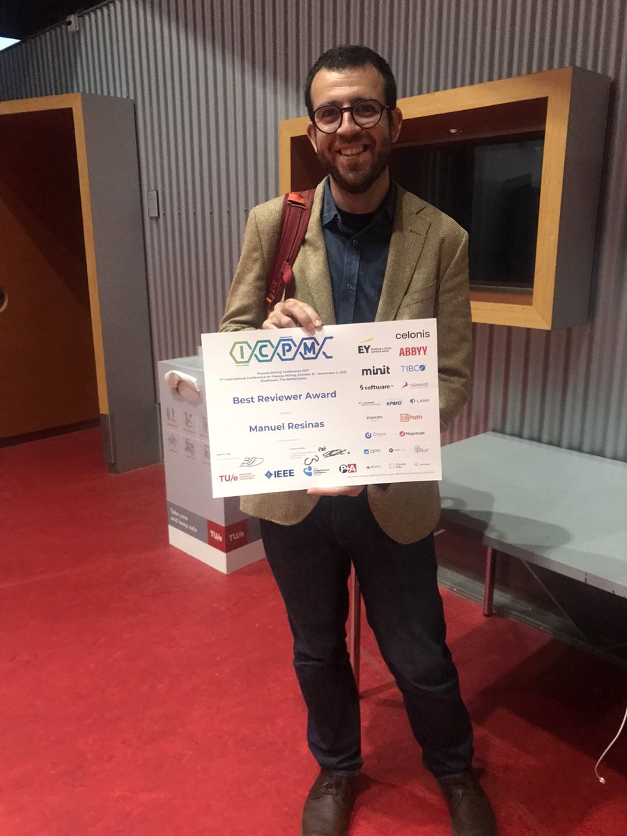 Our colleague <a href="/manuelresinas/">Manuel Resinas</a> won the best reviewer award last week <a href="/icpm_conf/">International Conference on Process Mining (ICPM)</a> Congratulations! Well deserved!