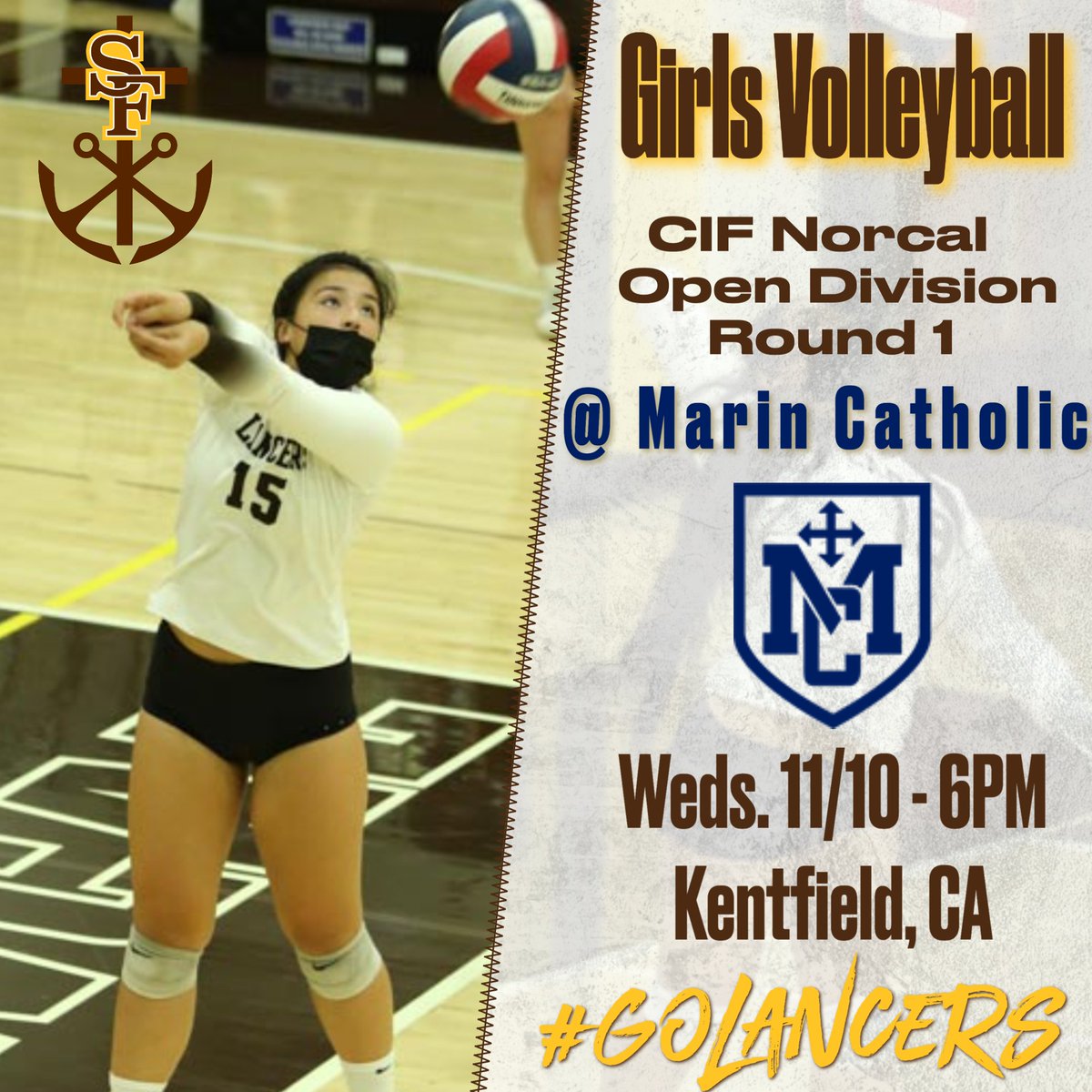sfhsathletics's tweet photo. CIF Norcal Volleyball!!! #golancers @CIFState @sfhsvolleyball1 #golancers https://t.co/8ZYSepTsad