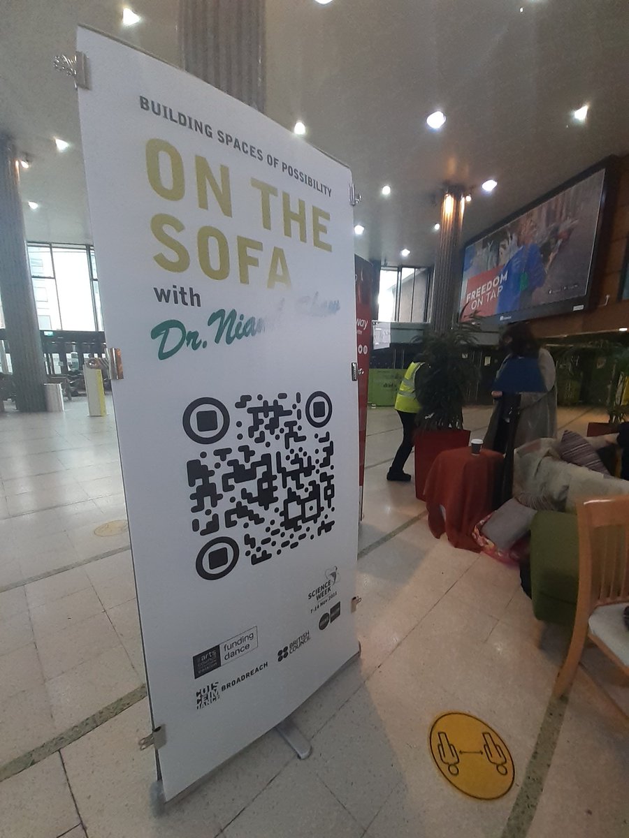 ieBritish's tweet photo. It's Day 2 of #BuildingSpaces #ScienceWeek2021 & @Dr_Niamh_Shaw's SOFA makes its way to Busáras @Buseireann
Join Niamh at 3pm for more dance, demos, making & all things nature with special guest, Éanna Ní Lamhna - Ireland's favourite biologist! 🌲🐞🌻 https://t.co/DstkSA7tnq