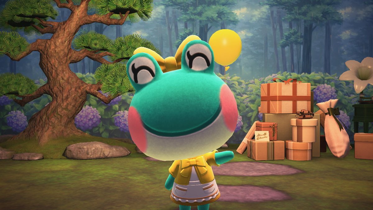 MoonriverRep's tweet photo. held a going party for our lovely lily last night.  #AnimalCrossing #ACNH #NintendoSwitch https://t.co/bKFfEFXs1T