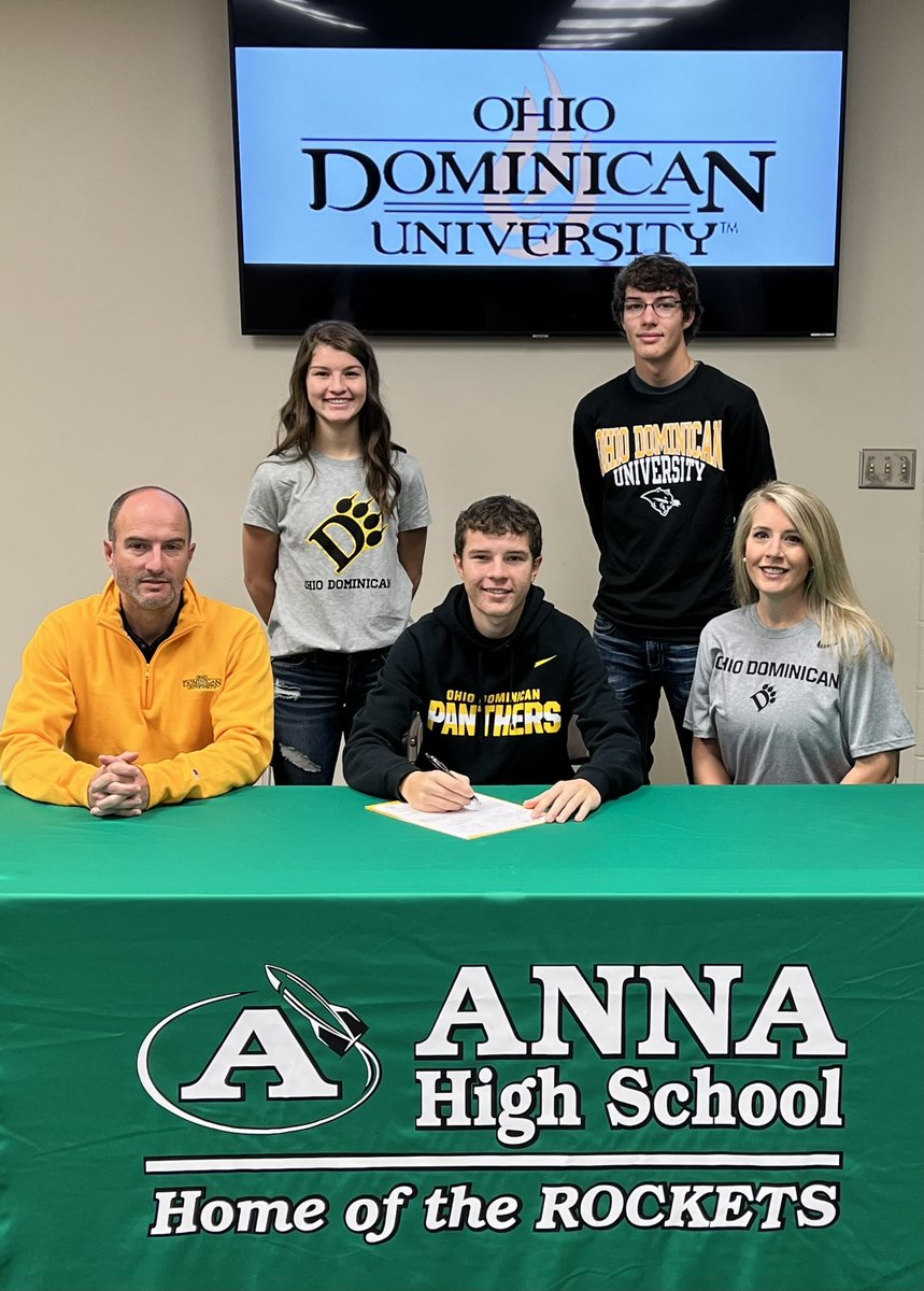AnnaAthletics's tweet photo. Special Congratulations to Anna Senior Bryce Cobb who signed his LOI this morning to further his Education and Golf Career at Div II Ohio Dominican in Columbus, OH Bryce qualified for the State Tournament his Junior year and was a District Qualifier all 4 years. Best of Luck !!! https://t.co/nHtURxXvby