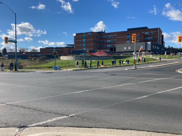 When taking my daughter to her appt at the hospital, the last thing I want to deal with is unmasked protesters blocking the sidewalk.
