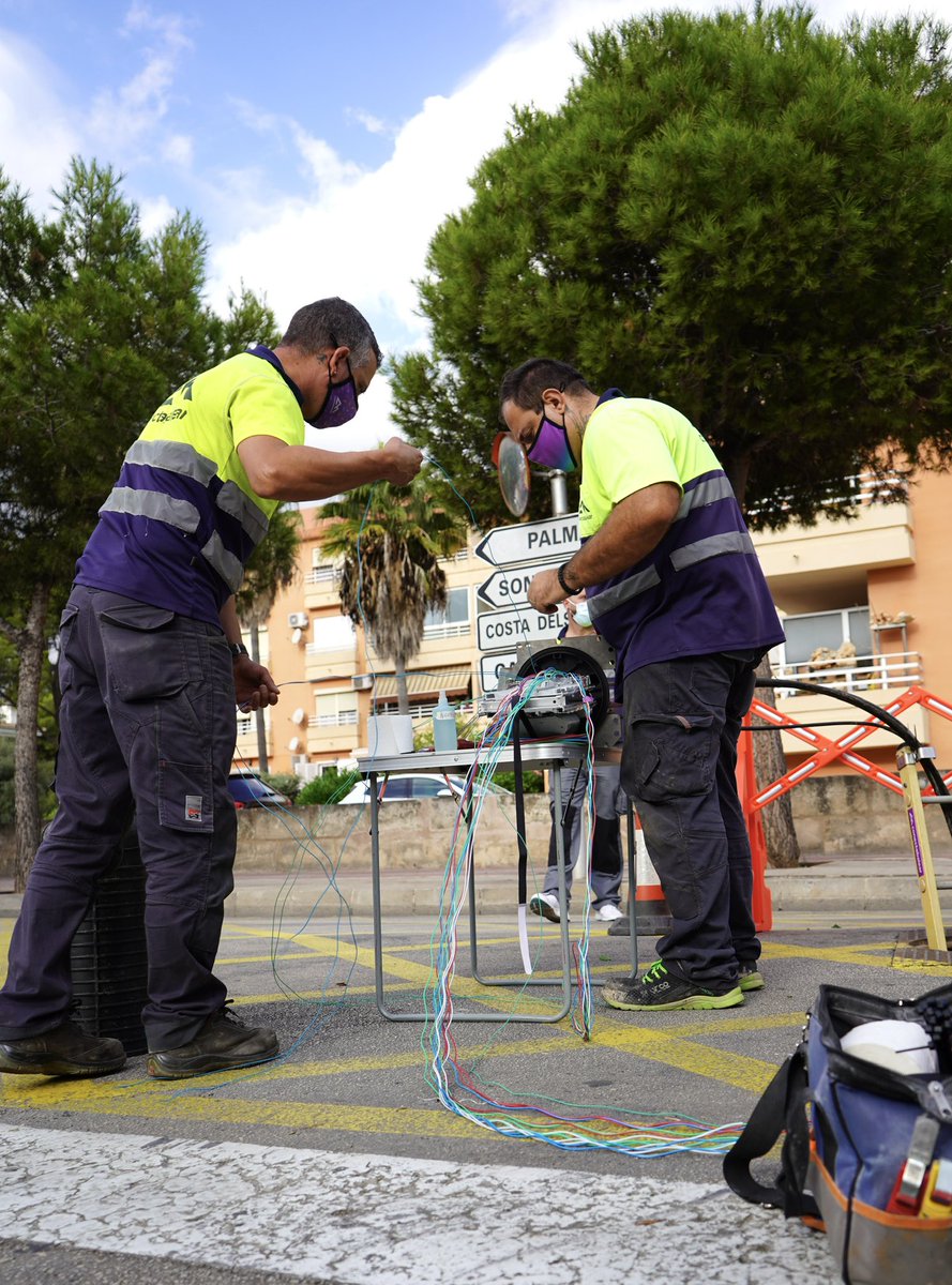 ConectaBalear's tweet image. #CONECTAMOMENTS 👷‍♂️⁣⁣

Hoy compartimos con vosotros uno de los procesos más minuciosos durante el despliegue de #FibraÓptica: el fusionado de uno de los cables troncales de 512 fibras. 📸⁣⁣
⁣⁣
¡Muy orgullosos del gran trabajo que lleva a cabo nuestro equipo! 🙌💜