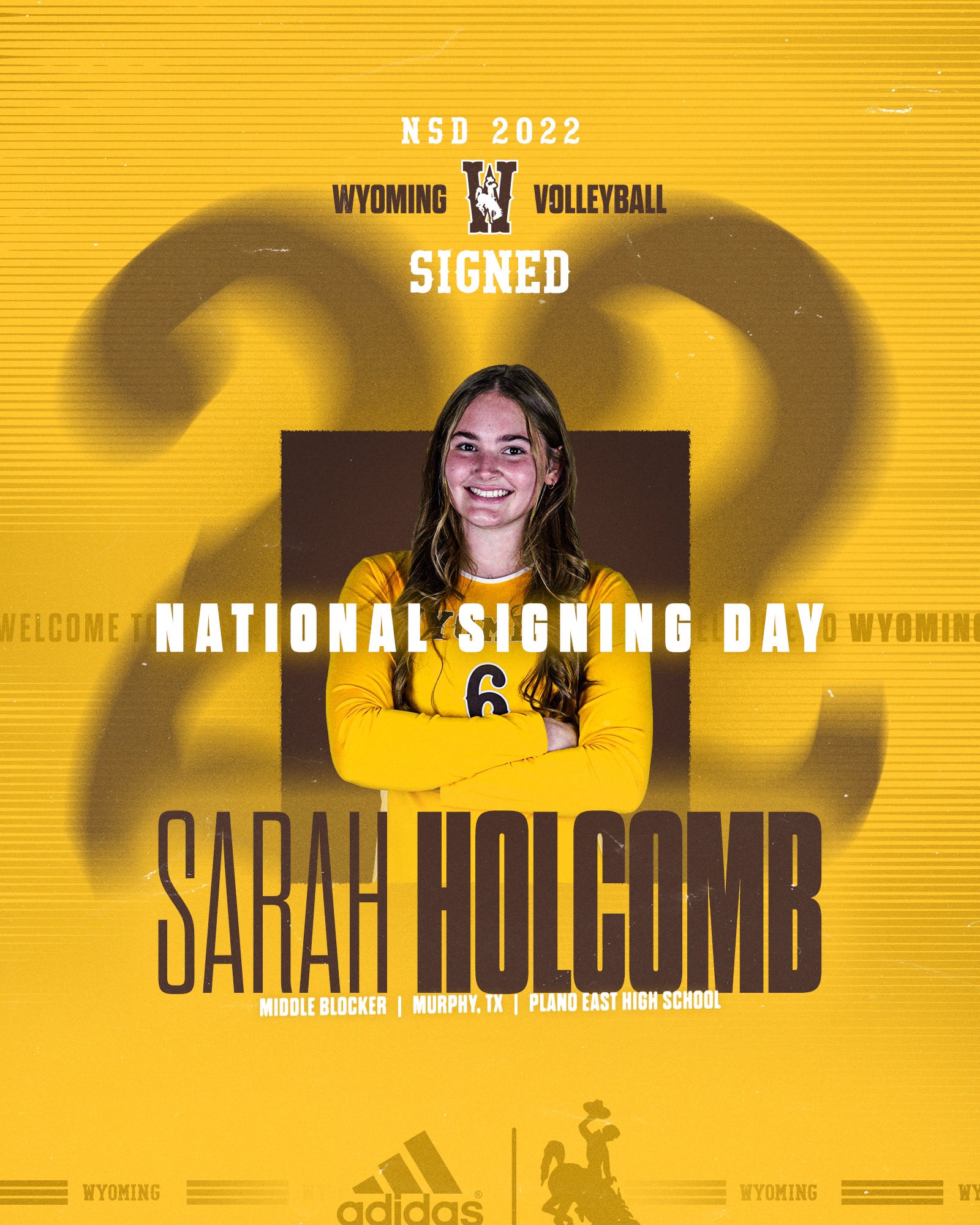 Wyoming Cowgirl Volleyball on X: "Welcome to 7️⃣2️⃣2️⃣0️⃣ ✍️ Sarah Holcomb  #NSD22 | #OneWyoming https://t.co/5hMtBvtFqi" / X