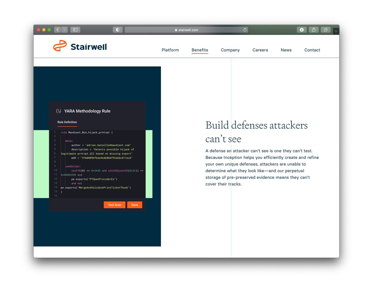 sullivannyc's tweet photo. .@Stairwell needed a brand as innovative as their cybersecurity platform. We helped them discover their brand purpose to "outsmart any attacker" and elevate their identity, website, and sales materials to prove it. Explore more of our work at https://t.co/OBBKETVyRn. https://t.co/Trh3cPbIf2