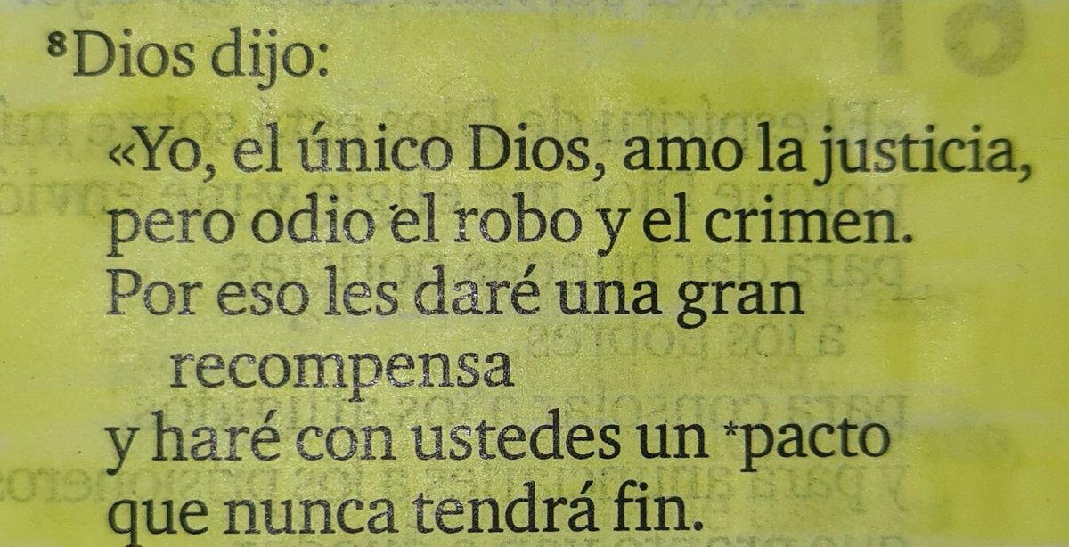 TechnoMotores96's tweet photo. Compartimos un versículo del libro de Isaías, en el cual nos alienta y nos dá paz, confirmando que los pactos serán cumplidos por el SEÑOR.
Nos invita a obedecer su palabra actuando con bondad, alejados de maldad y recordando los mandatos del DIOS SOBERANO DE TODA LA CREACION: https://t.co/o4gh984yE6