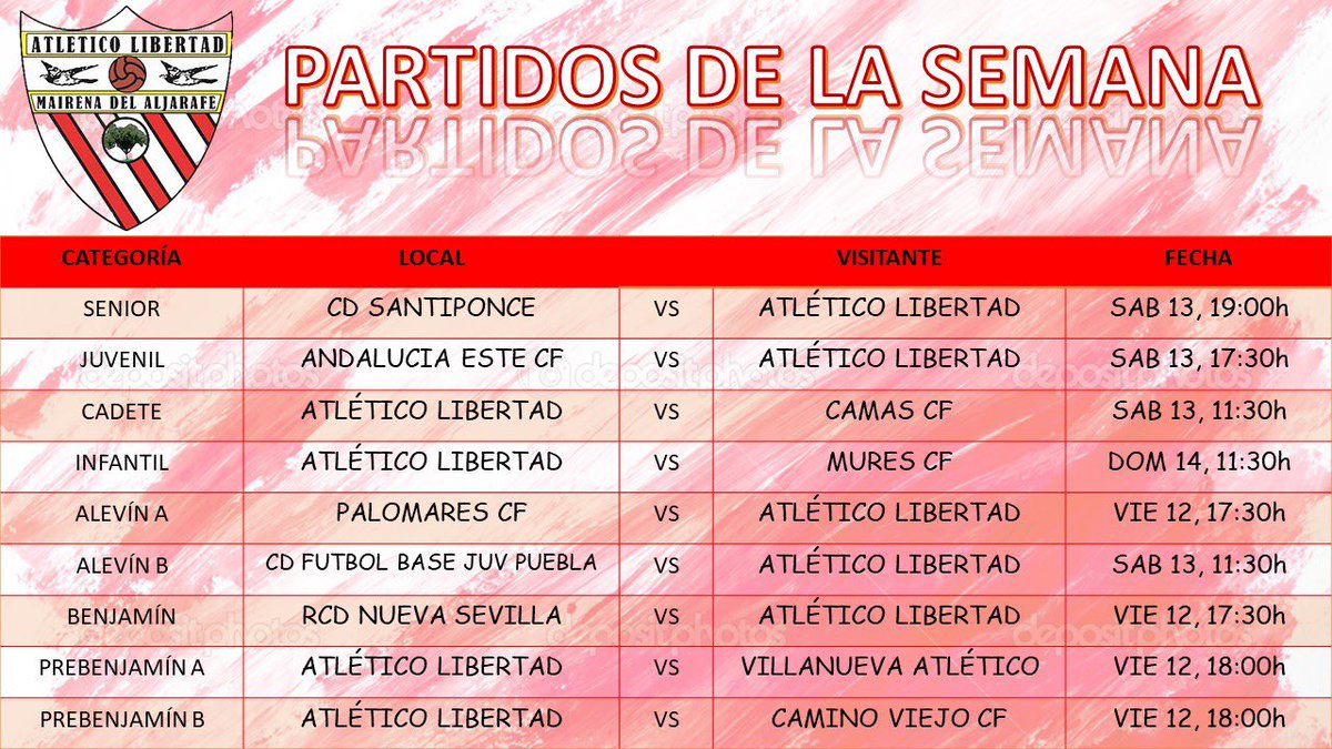 ⚽️⚽️PARTIDOS DE LA SEMANA⚪️🔴