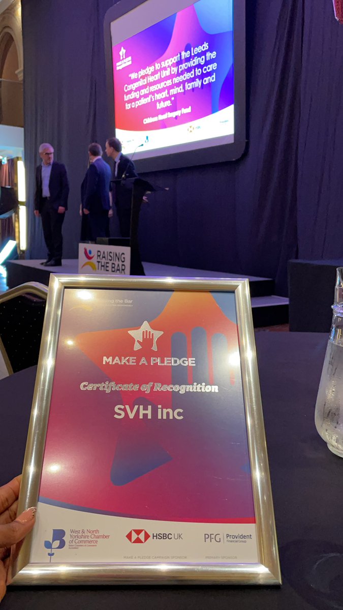 ValentinaHynes's tweet photo. Presently having a brilliantly inspiring time at @RtBYorkshire #RecognitionEvent of businesses that have made pledges to make social impacts in the community.
And to hear @Bettys story.
I look forward to @svhinc_teams Away Day event which is our pledge - https://t.co/nn85DoW1Tz https://t.co/AqBUeNKZ86