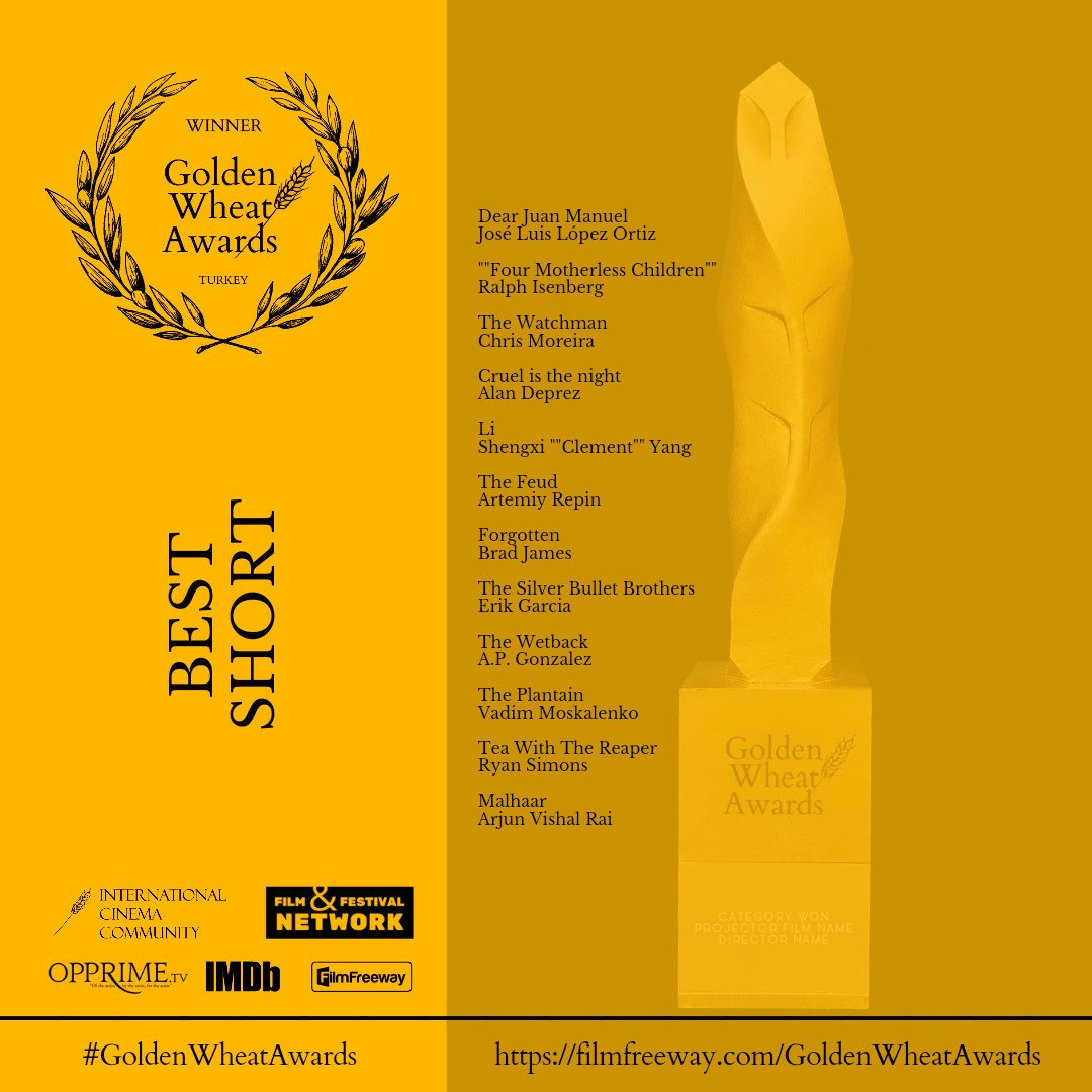 BriteNiteFilms's tweet photo. We won Best Short for Tea With The Reaper! Thanks to everyone involved. Can't wait for the Houston Comedy Film Festival next week 🍾🍾🍾 #shortfilm #FilmFestival #SupportIndieFilm https://t.co/xBoQlasoJK