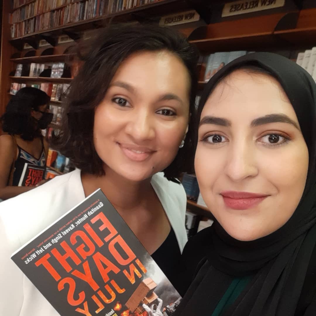 LiezleWilson's tweet photo. Loved the chat with @ThembiMrototo tonight at the launch of #EightDaysInJuly
@QaanitahHunter well done!!!!!!!!!!!😍🤗✊🏾 https://t.co/KRfoB3c4ui