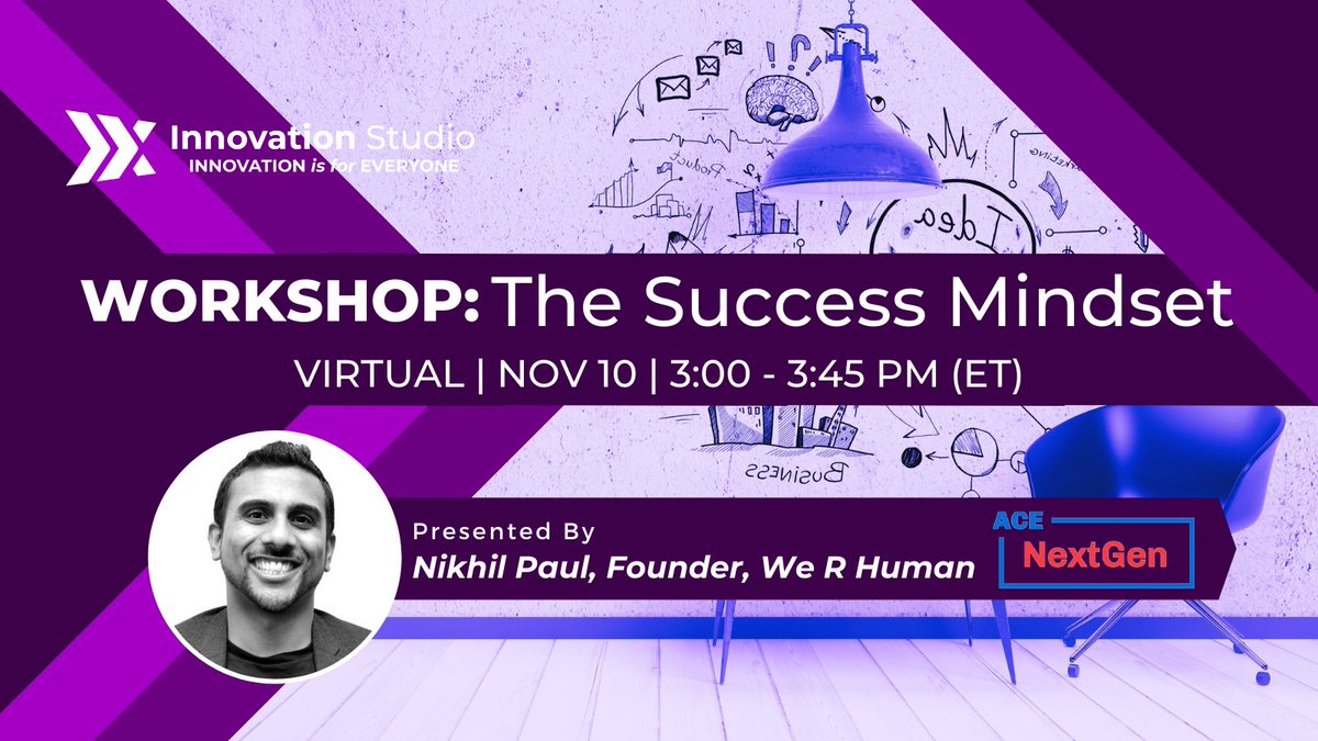 My_InnoStudio's tweet photo. 🔴 #Workshop | Happening NOW! 🔴
👉JOIN LIVE: https://t.co/FAl4P0MCXw
Get ready to use your 'Success #mindset' as #leaders do to achieve any goal 🎯
@nikhiljpaul @_WeRHuman #ACENextGen https://t.co/y29bdI2rDs