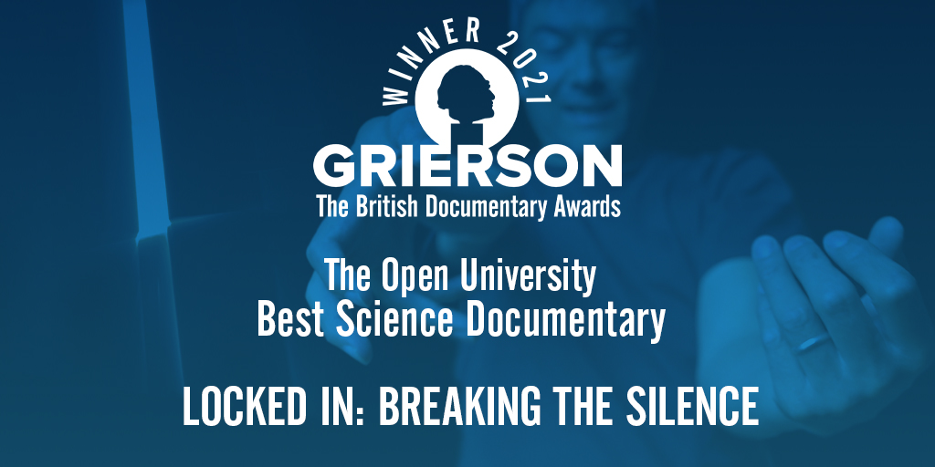 #GriersonAwards winner for <a href="/OpenUniversity/">The Open University</a> Best Science Documentary is Locked In: Breaking the Silence

presented by <a href="/Philippa_Perry/">Philippa_Perry</a>
<a href="/lockedindoc/">Locked In Documentary</a> <a href="/Xavierkenji/">Xavier Alford</a> <a href="/sachamirzoeff/">Sacha Mirzoeff</a> <a href="/welshhodge/">Colette Hodges</a> @Irismaor <a href="/PoppyGoodheart/">Poppy Goodheart</a>