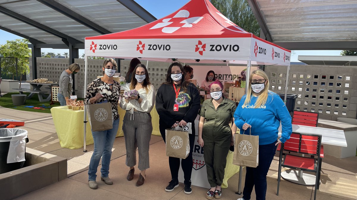 Thank you, <a href="/AgritopiaFarm/">Agritopia Farm</a>, for hosting a pop-up farmers market at Zovio HQ! Zovions had the opportunity to take home freshly harvested seasonal produce and learn more about volunteering opportunities at the farm! Way to #BringIt!