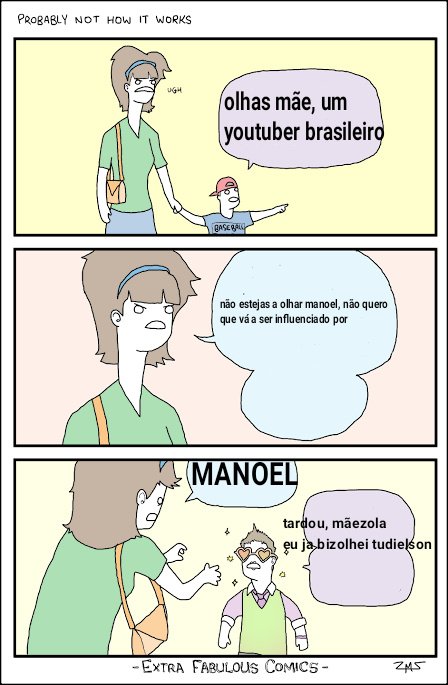 Miudos portugueses a ver youtubers brasileiros