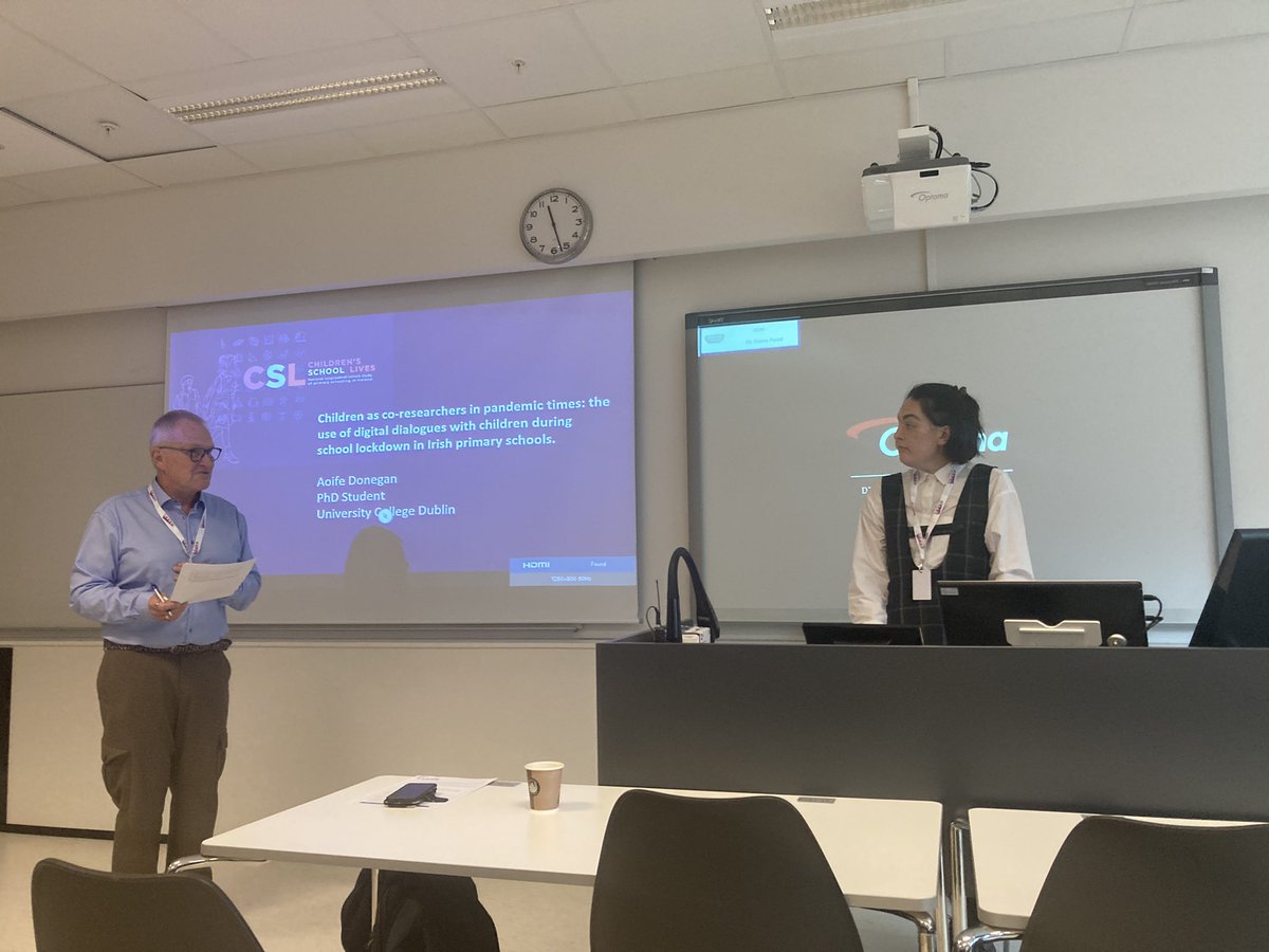 econrachel's tweet photo. Are you interested in students as CO researchers? Then one to watch is @acdonegan 👇Our Norwegian colleagues who pride themselves on student centred education were very impressed with Aoife’s research. Great job Aoife 👏👏 @CSLstudyUCD  @SchoolofEdUCD @TeachingCouncil @gmsainz https://t.co/DobwGD6ZsG
