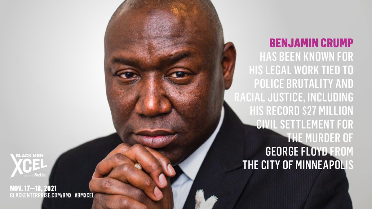 blackenterprise's tweet photo. Don’t miss this powerful conversation between Black Enterprise CEO @EarlButchGraves and @AttorneyCrump - the man who has been dubbed “Black America’s Attorney General” on his battle for equality on multiple fronts. 

Register for #BMXCEL today! https://t.co/kZvtiTaJUe https://t.co/MPAUp0ml5a