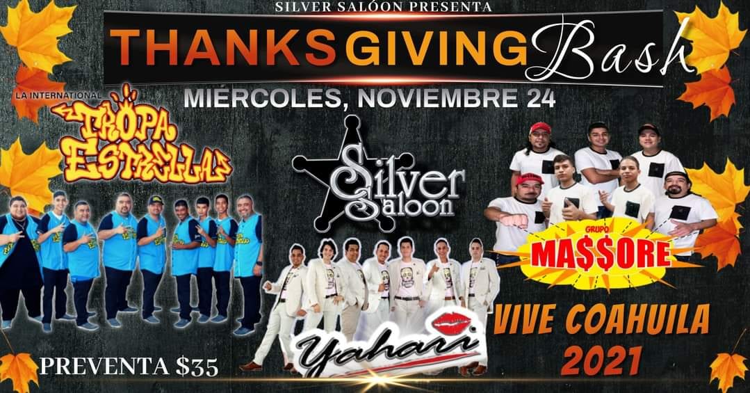 josemarespp2's tweet photo. Miércoles 24 Thanksgiving 2021
Silver Saloon Terrell Tx https://t.co/MdhMXXXMNA