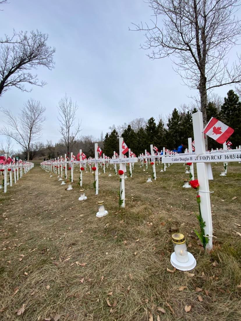 StMarysUC's tweet photo. St. Mary's University is honoured to welcome memorial Crosses on our campus in observance of Night of Lights paying tribute to those brave service men and women who have lost their lives in the line of duty. https://t.co/ZnnwCwLzkY