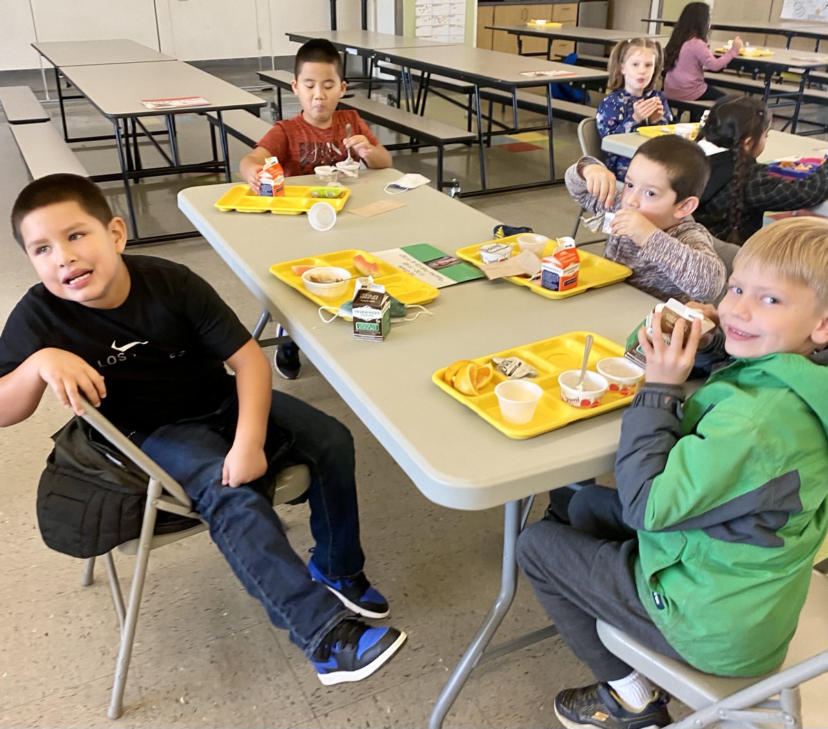 Yummy lunchtime at Imlay, thank you Ms. Marshall for helping prepare our lunch daily!  Remember, school lunch is FREE FOR ALL STUDENTS for the whole school year!!