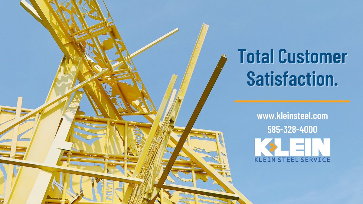 KleinSteel's tweet photo. Our commitment is Total Customer Satisfaction. From the first conversation to us to the final delivery, we promise to deliver an encompassing experience that fulfills all of your steel needs.

#TotalCustomerSatisfaction #KleinSteelService https://t.co/ctY5JEx9IV