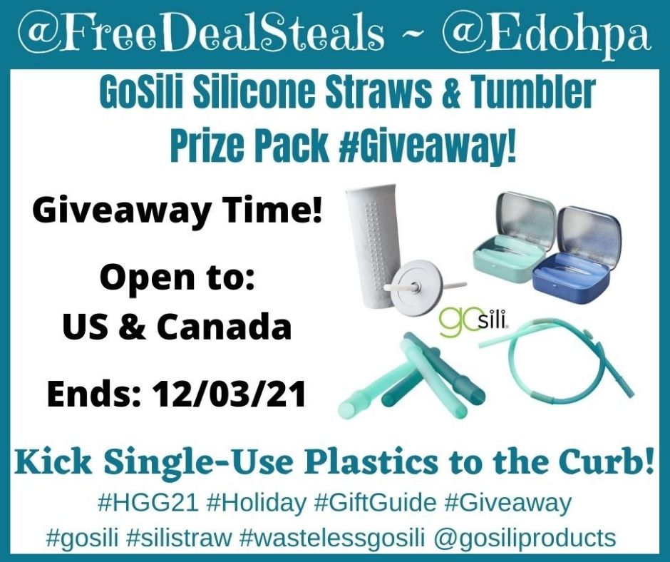 FreeDealSteals's tweet photo. GoSili Silicone Straws & Tumbler Prize Pack #Giveaway!
Open to US & Canada
Ends: 12/03/21
#HolidayGiftGuide #Holiday #GiftGuides
Kick Single-Use Plastics to the Curb!
#gosili #silistraw #wastelessgosili
@FreeDealSteals @gosiliproducts #StockingStuffers
https://t.co/pKsRh5gVIx https://t.co/7jjL08xpZj