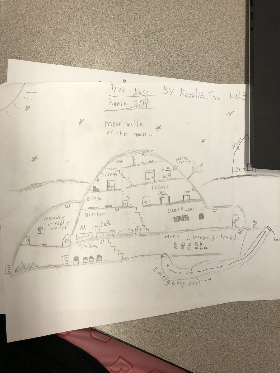 BucksIUSTEAM's tweet image. We’re having a FABulous week at #PfaffElentary @QCSDnews! Check out this sketch of a moon habitat- next step will be digital design @tinkercad! Can’t wait to see the final 3D printed designs! #STEMinPA #MobileFabLab