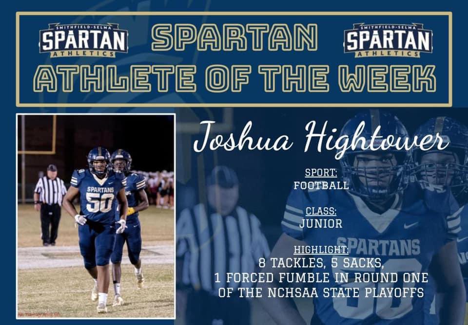 Congratulations Joshua!! 🏈💙💛 #ssstrong <a href="/SSS_FOOTBALL_/">Smithfield-Selma Football🏈</a> <a href="/SSS_Spartans/">SSS High School</a> <a href="/DavidKAllen_/">David K. Allen</a> <a href="/SmithfieldNews/">Town of Smithfield, NC</a> <a href="/TownofSelma/">Town of Selma</a> <a href="/WJG_Sports/">We Journal Great Sports</a>