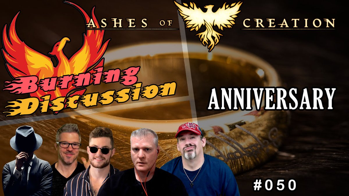 BurningDiscuss's tweet photo. EPISODE 050 of the "BURNING DISCUSSION".  Today's topic: "Anniversary". It's our 50th episode, and our 1 year anniversary! #AshesOfCreation. #MMORPG #BurningDiscussion #BD @BlazedRTs @ShoutGamers @ViperzRTs https://t.co/RkmzQOIZLg https://t.co/CEwRunoLie