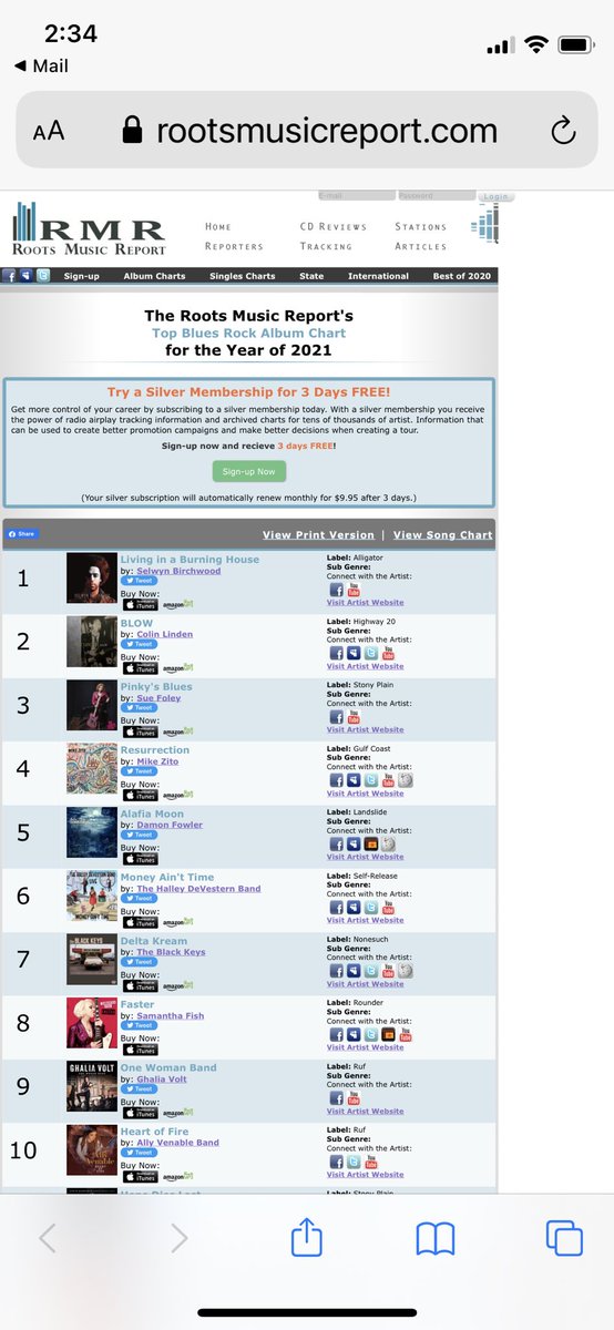 monolisanyc's tweet photo. #6 out of 130 on the Official Roots Music Charts...... not too shabby!! “Money Ain’t Time”by The Halley DeVestern Band - Streamable everywhere.
#MoneyAintTime #TheHDB #TheHalleyDeVesternBand #Swampaloo #StudioWinery #Americana
#Blues #BluesRock #RootsMusic #NewMusic https://t.co/Xkg4eNcWeb