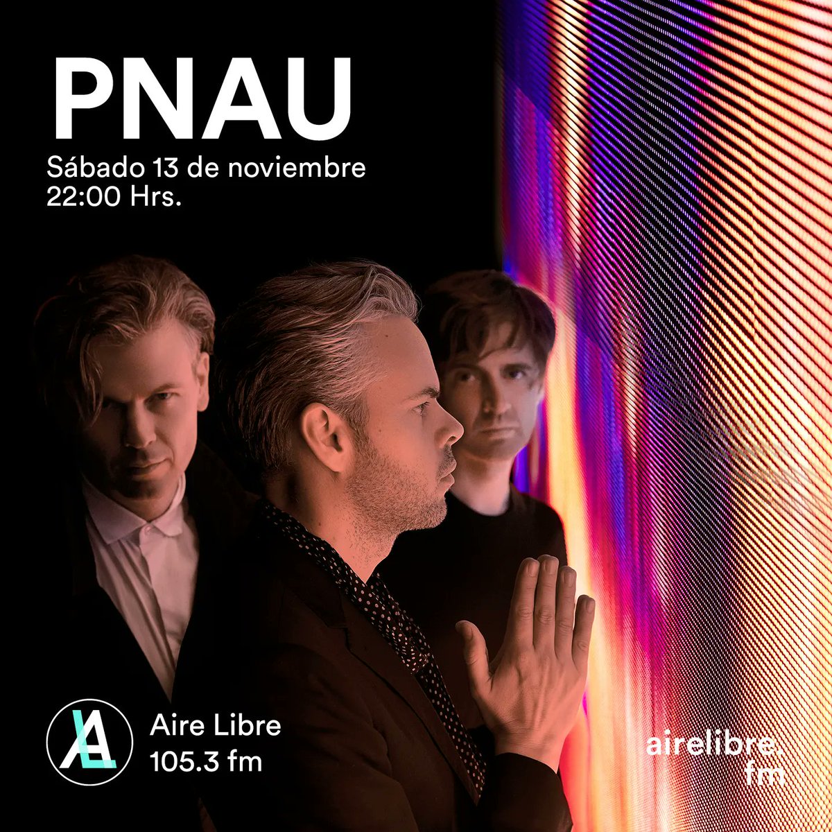 UMusicMexico's tweet photo. Si no podrás salir de fiesta este sábado no te preocupes que @airelibre_fm lleva la electrónica hasta tus oídos con la Dj sesión de @pnau que contendrá grandes temas como #ColdHeartRemix 💫
No te lo pierdas este 13 de noviembre a las 10pm (MX). https://t.co/snxHD5ZDu6