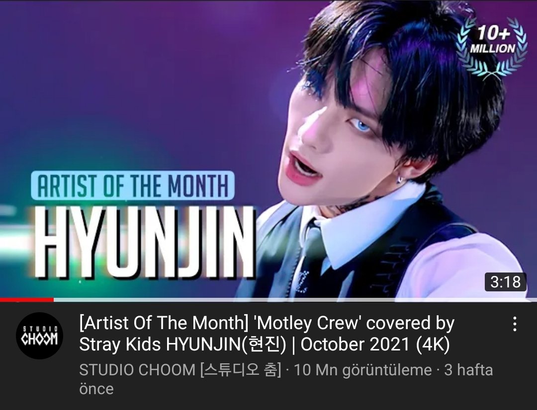 AĞLIYORUM SONUNDA SONUNDA 😭😭😭
#HwangHyunjin #Hyunjin #Hyunjin_ArtistOfTheMonth
#HyunjinAOTMSpotlight #HyunjinMotleyCrew 

I vote #straykids for Worldwide Fans' Choice Top 10 #MAMAVOTE